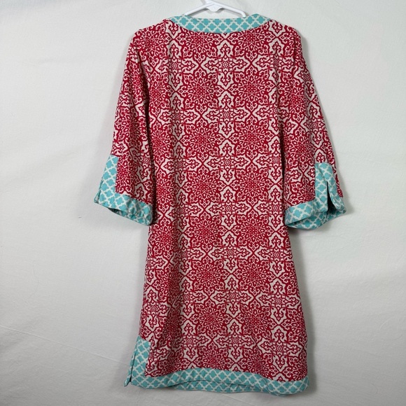 Cabana Life Red and Blue Dress Girls Size 7-8 - Picture 2 of 5